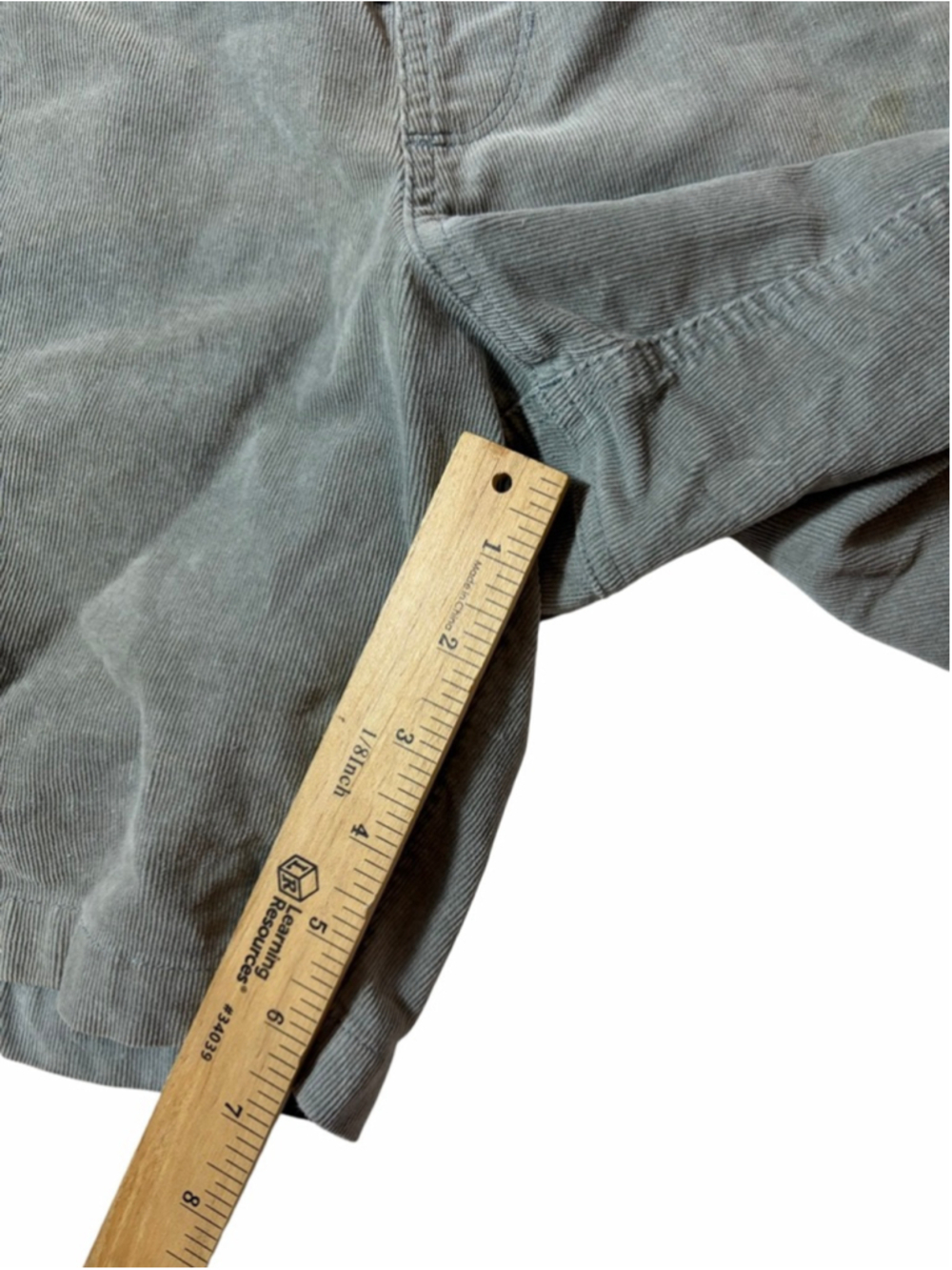 Vuori Optimist Corduroy Shorts Gray Green Drawstring Elastic Waist S - Picture 3 of 8